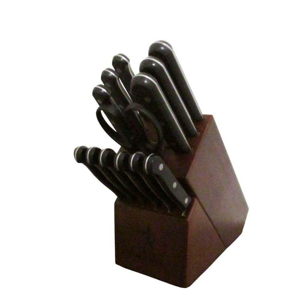 Henckels 13-Piece Knife Block Set With Black Handles & Scissors